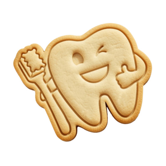 Cortador de Biscoito Dente Dentista Premium 6CM Pasta Americana Biscuit