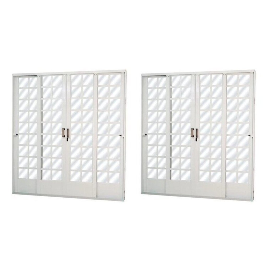 Kit com 2 Portas de Aço de Correr 215x200cm Minas Sul Mgm
