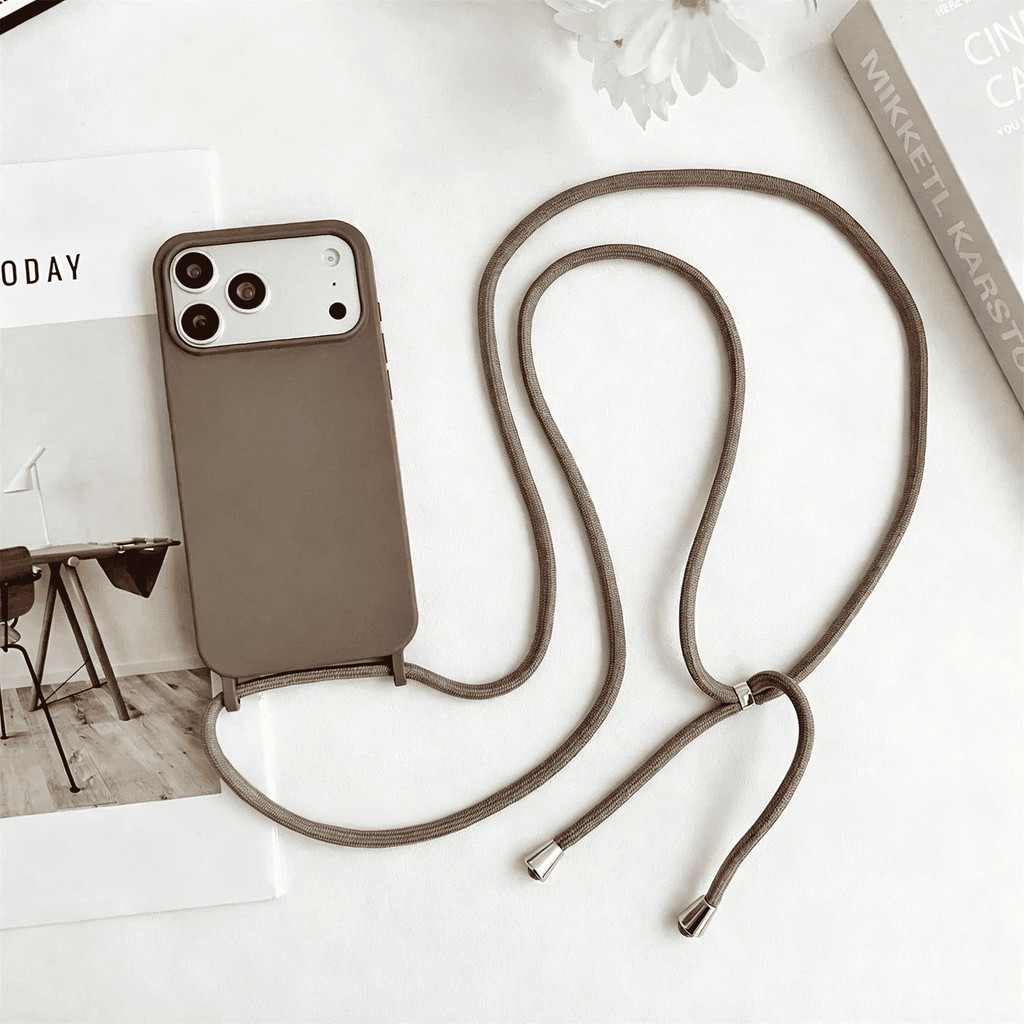 Capinha com Cordão para Celular  Ip 16/17 Capa Crossbody Alça Ajustável Anti Queda 📱