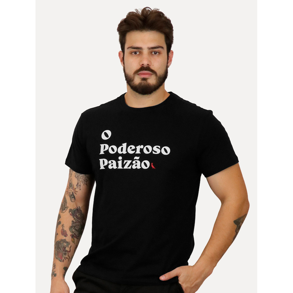 Camiseta Reserva Original Masculina Estampada Poderoso Paizão Preta