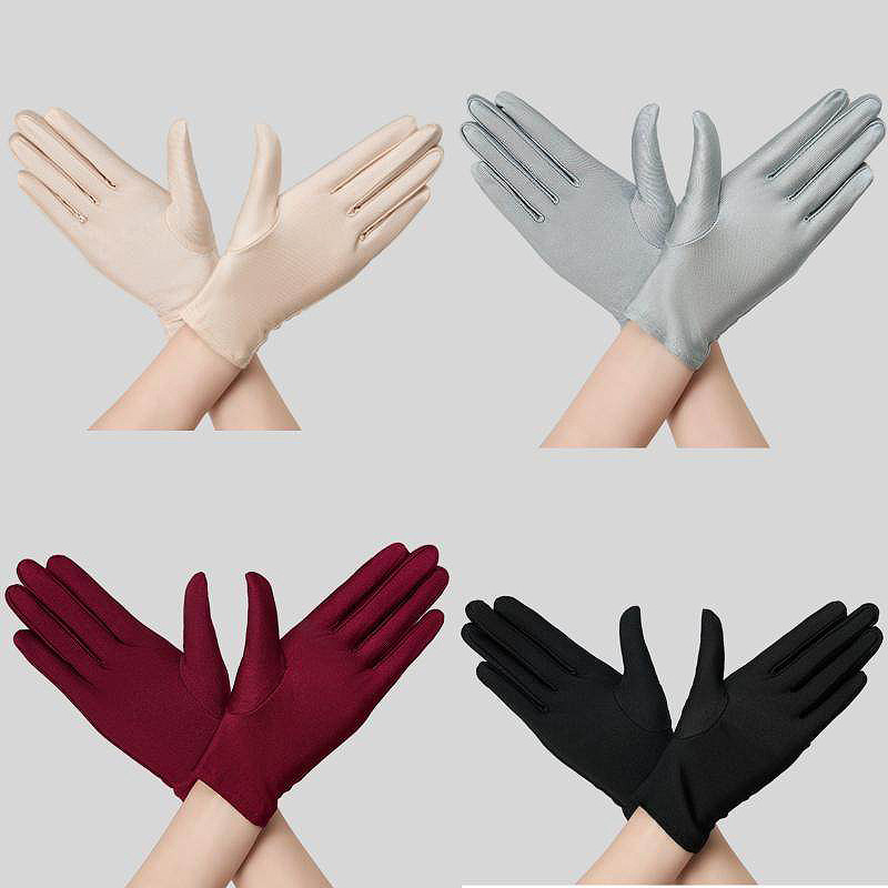 Luvas de verão estilo fino protetor solar elastano primavera outono condução cor sólida preto branco estiramento masculi