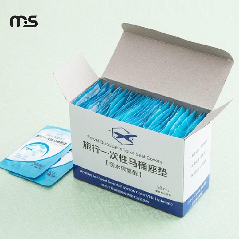 [Macrostars] 50 Peças Descartáveis De Segurança Para Viagem PE Plástico Capa De Assento De Vaso Sanitário Tapete De Almo