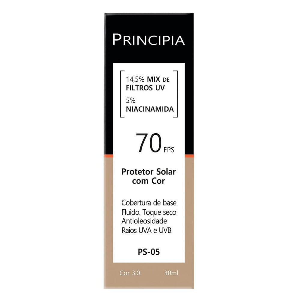 Protetor Solar Facial Principia FPS70 Cor 3.0 PS-05 30ml