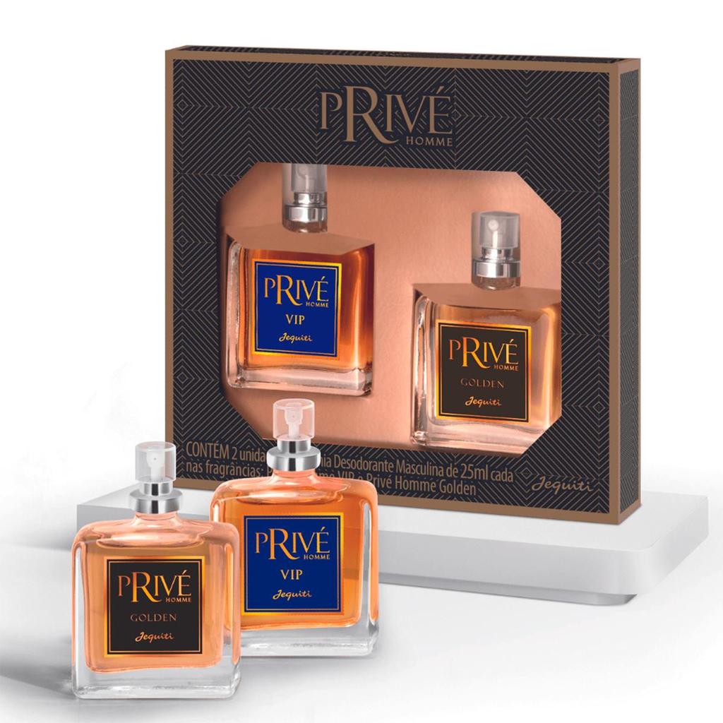 Colônias Privé Homme Luxuosas e Marcantes 2 Unidades 25ml - Jequiti