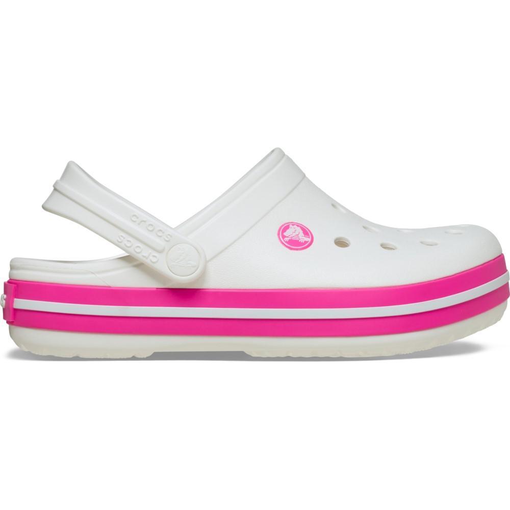 Sandália Crocs Crocband Clog K WHITE/PINK CRUSH