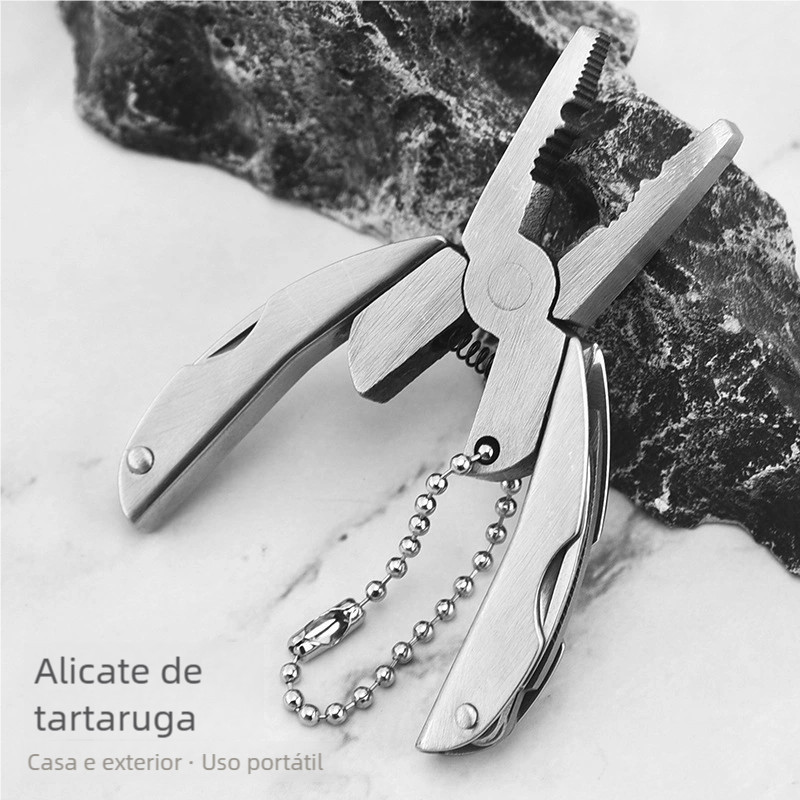 5 em 1 Alicate Canivete Mini Multifuncional Ferramenta Versátil Compacto