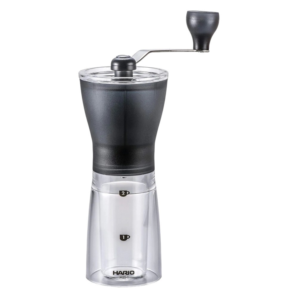 HARIO MOEDOR DE CAFÉ MANUAL - TRANSPARENTE LAMINAS DE CERAMICA - 24G