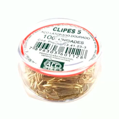 Clips dourado NR 5 com 100 unidades ACC