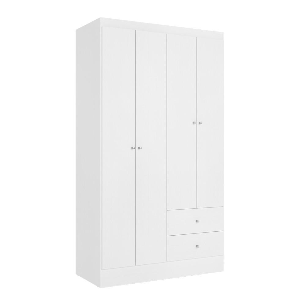 Roupeiro 4 Portas Astro Branco/Rosa - THB