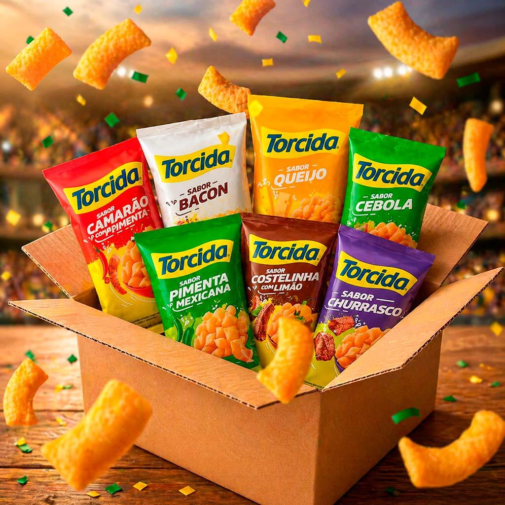 Kit Copa do Mundo 14 Salgadinhos Torcida Sortidos 60g - Snacks Variados