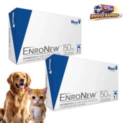 Kit 2 EnroNew 150mg para Cães e Gatos 10 Comprimidos