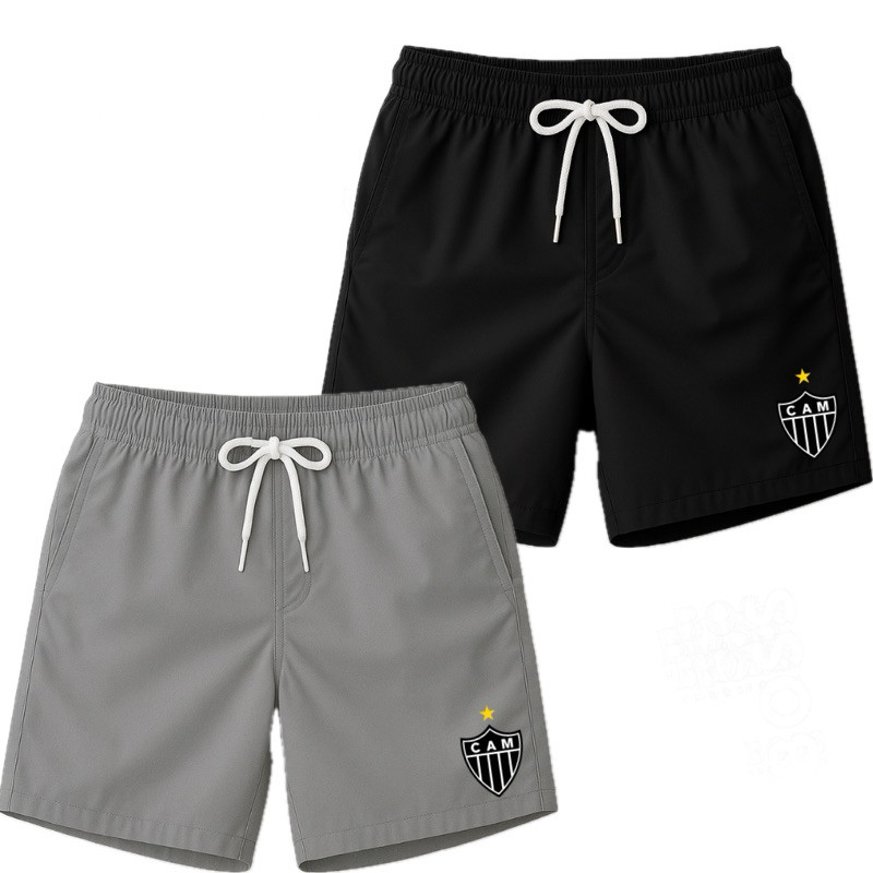 Short Galo torcedor torcida tactel elastano bermuda masculina.