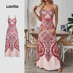 Lovito Férias Vestido Vestido Primavera/verão para Mulheres LK3LD386