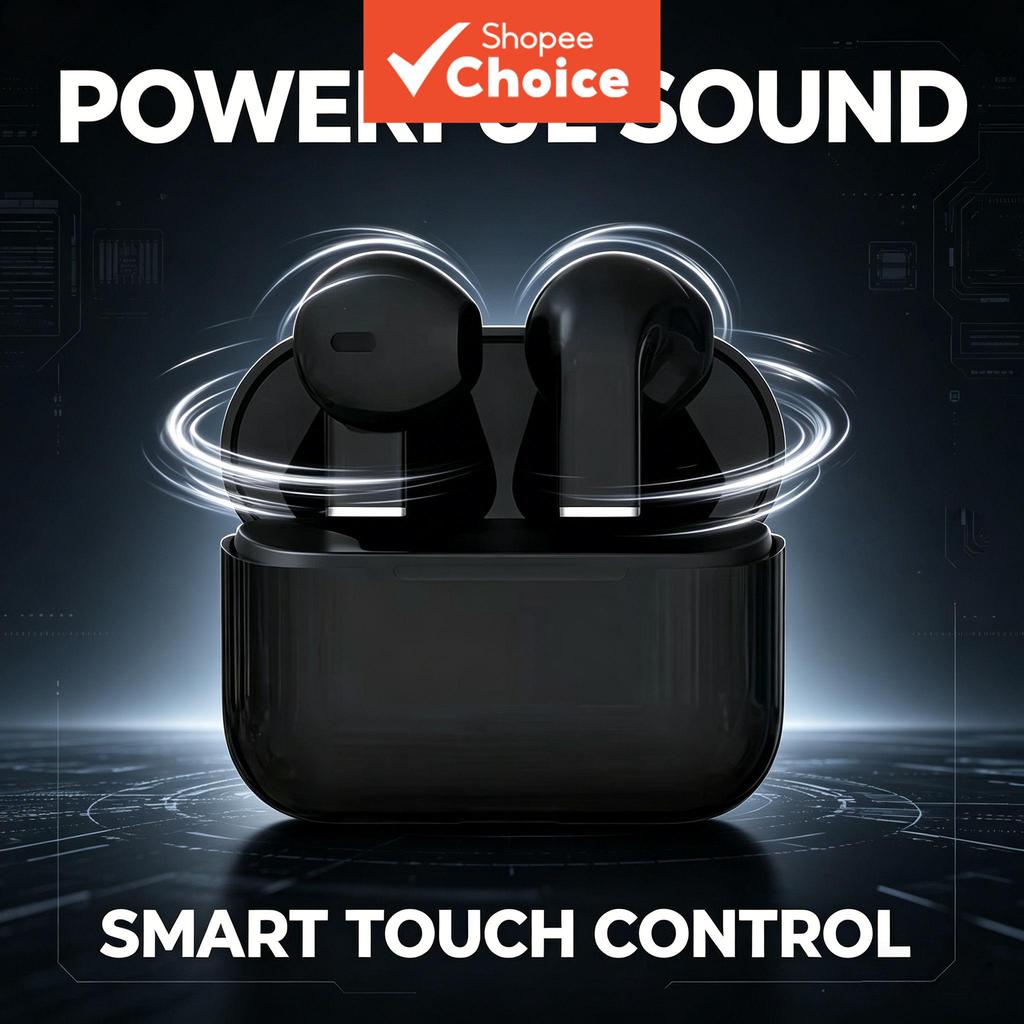 Fones De Ouvido TWS Som Poderoso Controle De Toque Inteligente Cancelamento De Ruído Estéreo HiFi Estojo De Carregamento