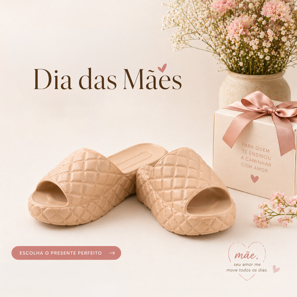 Chinelo Plataforma Tamanco Feminino Confortável Slide EVA Antiderrapante Leve Casual Dia a Dia