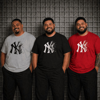 Kit 3 Camisetas Plus Size Masculina Estampada Premium Algodão Confortável Casual G1 G2 G3 G4