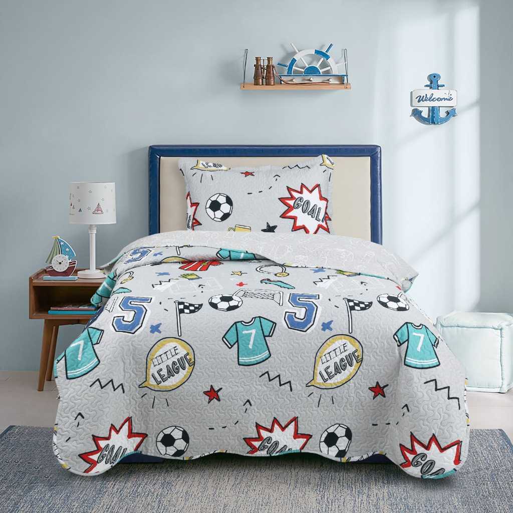Cobre Leito Infantil Solteiro 2 Peças Microfibra Premium Dupla Face Estampado Menino e Menina