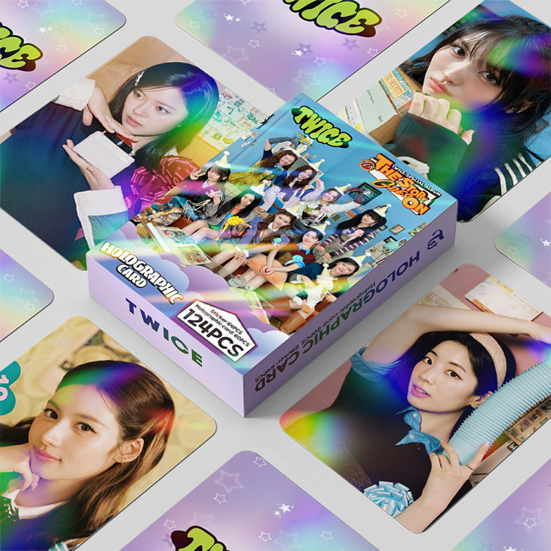 124 Pçs/Caixa TWICE Photocards A História Goes On Holográfico LOMO Cartão KPOP Coleção De Adesivos