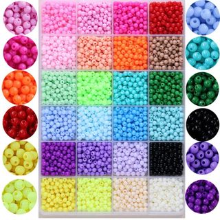 Miçangas 4MM 100% ABS até 600 peças p/ bijuteria, colar, pulseira brinco, terço e artesanato