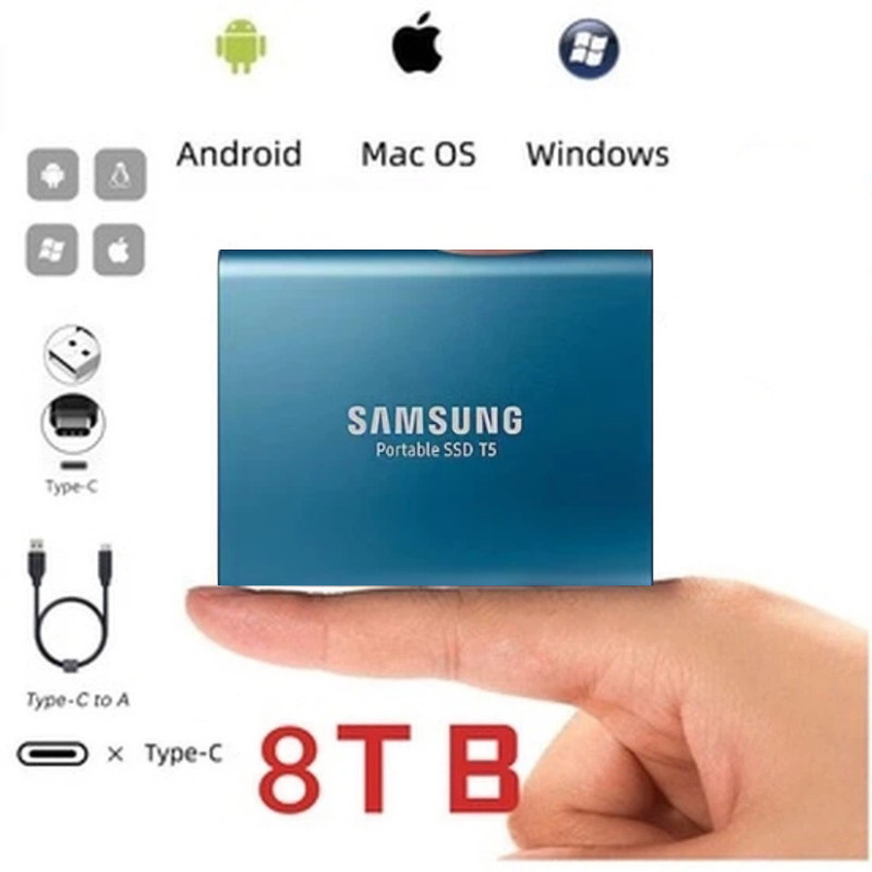 🔥Samsung🔥 HD Externos SSD  8TB/16TB/30TB  USB3.0 Externo Hard Drive 4TB  Portabl