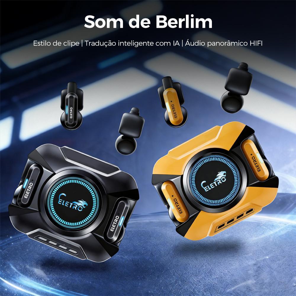 Fone Gamer Sem Fio Bluetooth 5.3 com LED
