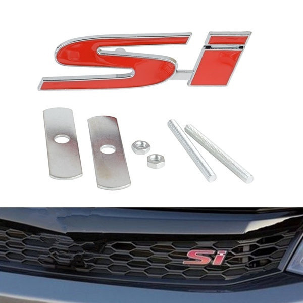 Grade De Metal Com 3d Emblema Decalque Si Para Honda Civic Accord Rsx