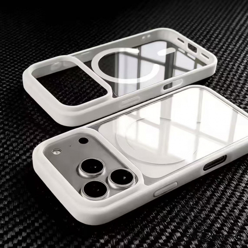 Luxuosa Capa De Telefone Magnética Transparente Sem Fio Adequada Para iPhone 17 Pro Max , Air 16 ,15 , 14 , 13 , 12 , 11