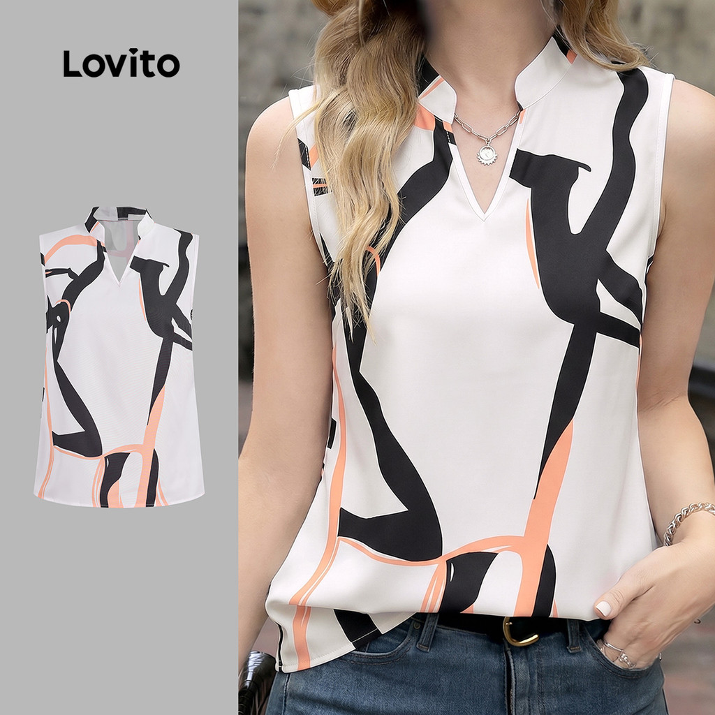 Lovito Top Casual Feminino Primavera/Verão LK5LD259