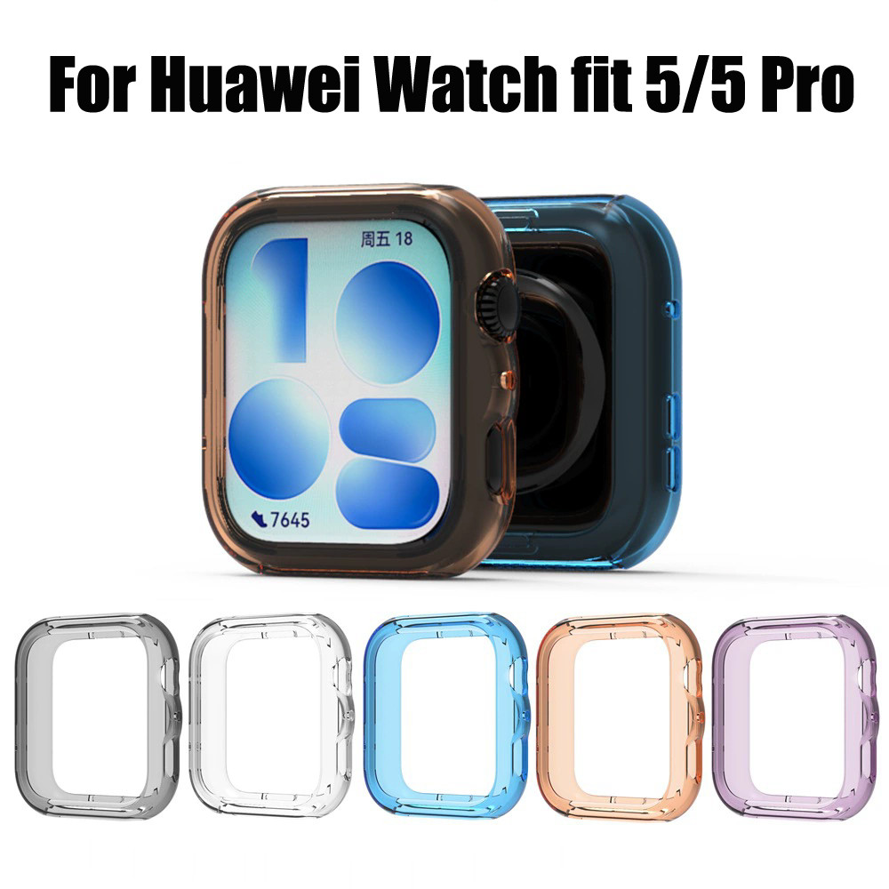 Capa De Silicone Para Huawei Watch Fit 5 4 Pro 3 , Moldura Protetora De Smartwatch Relógio Inteligente , Cristal Macio ,