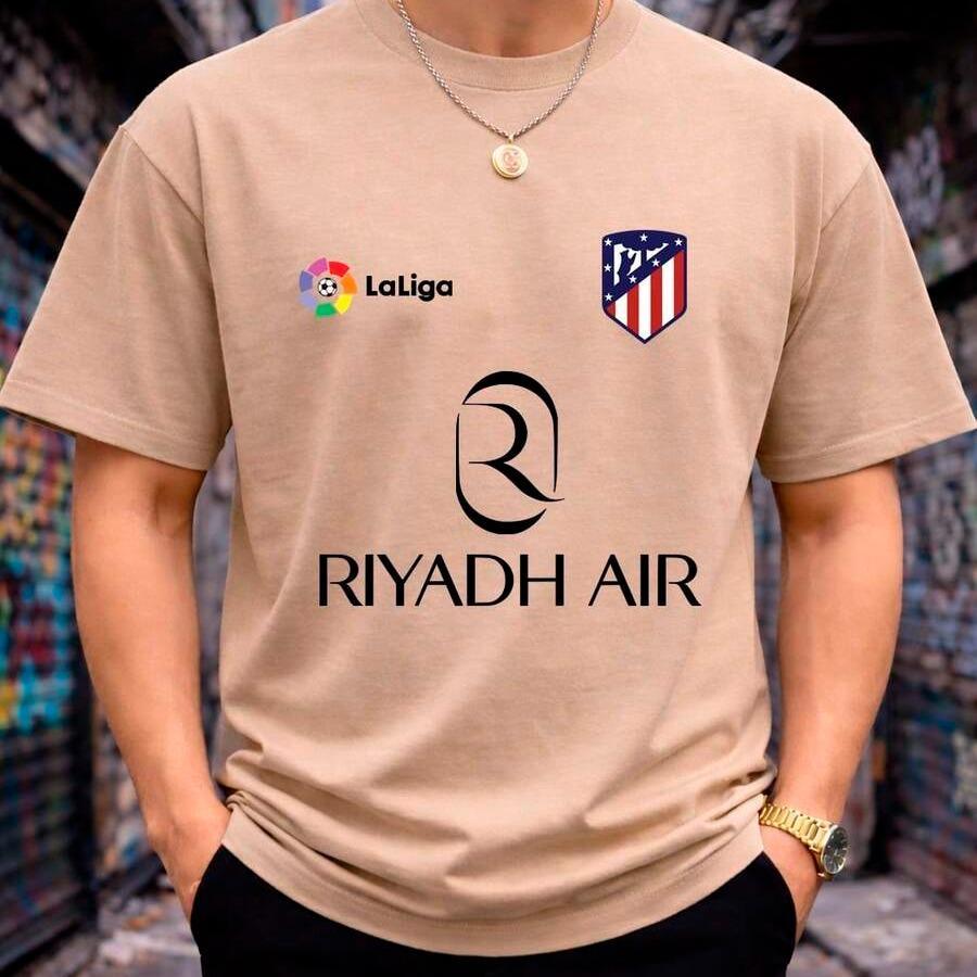 Camiseta Masculina Atlético Madrid La Liga Estilo Esportivo Casual