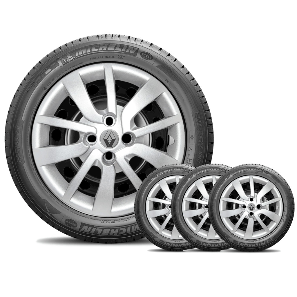 Jogo 4 Calotas Aro 15 Renault Sandero Logan Prata CL10106PN (Emb Prata)