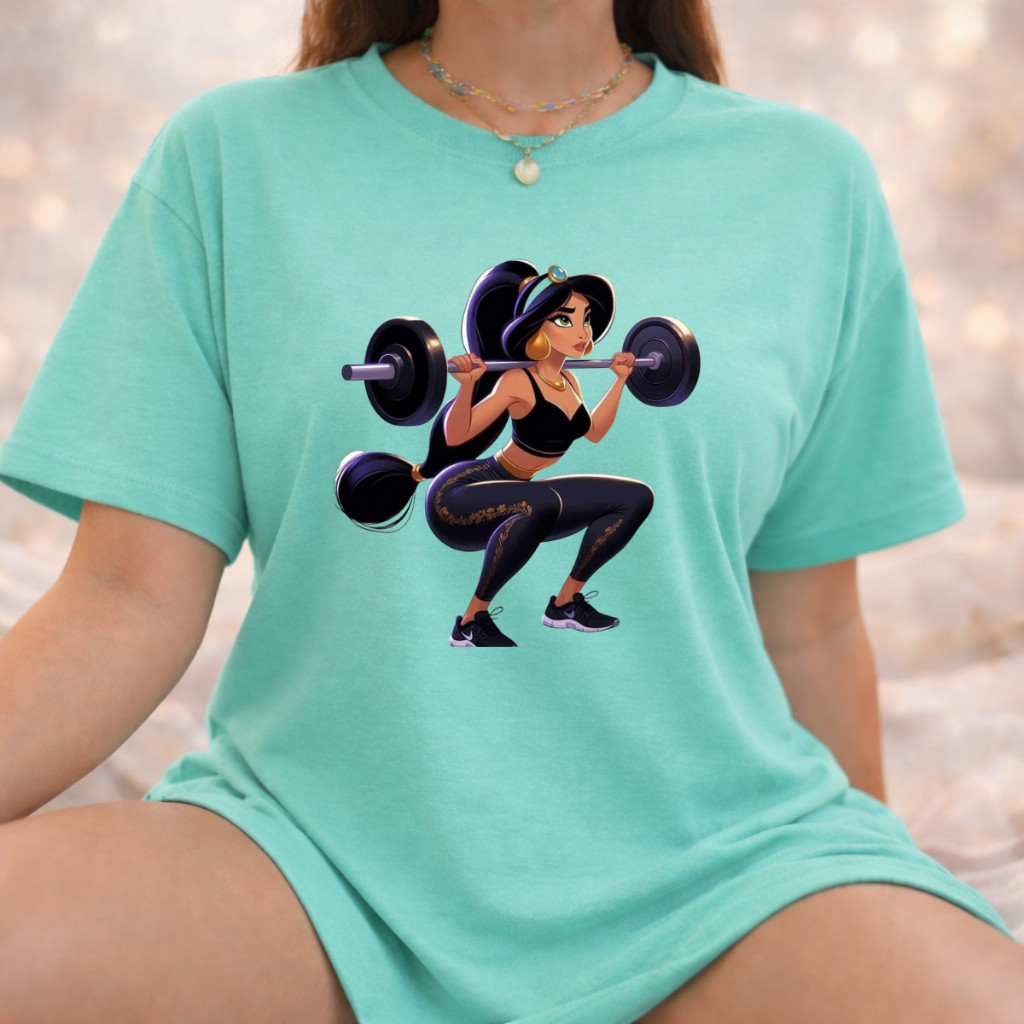 Camiseta Feminina Academia Camisa Estampada Blusa Fitness Treino Ginástica Camiseta Confortável Estilo Fitness