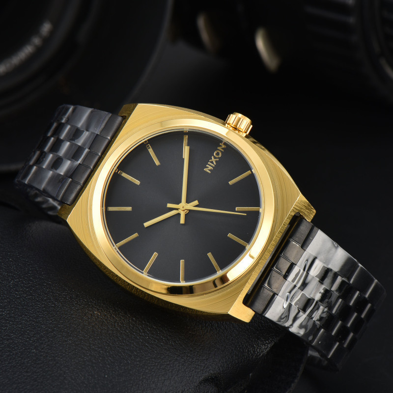 Moda 3 ponteiros Casual quartzo NIXON calendário pulseira de aço relógio masculino