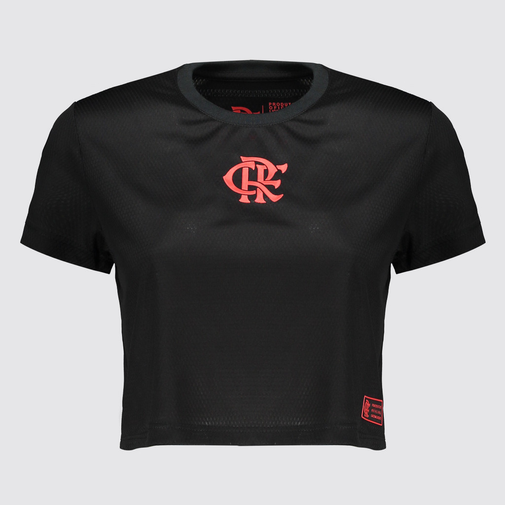 Cropped Flamengo Logo Feminino Preto