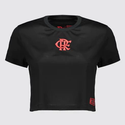 Cropped Flamengo Logo Feminino Preto