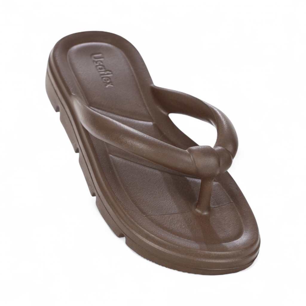 Chinelo Usaflex Poofy Plataforma EVA Marrom - Feminino
