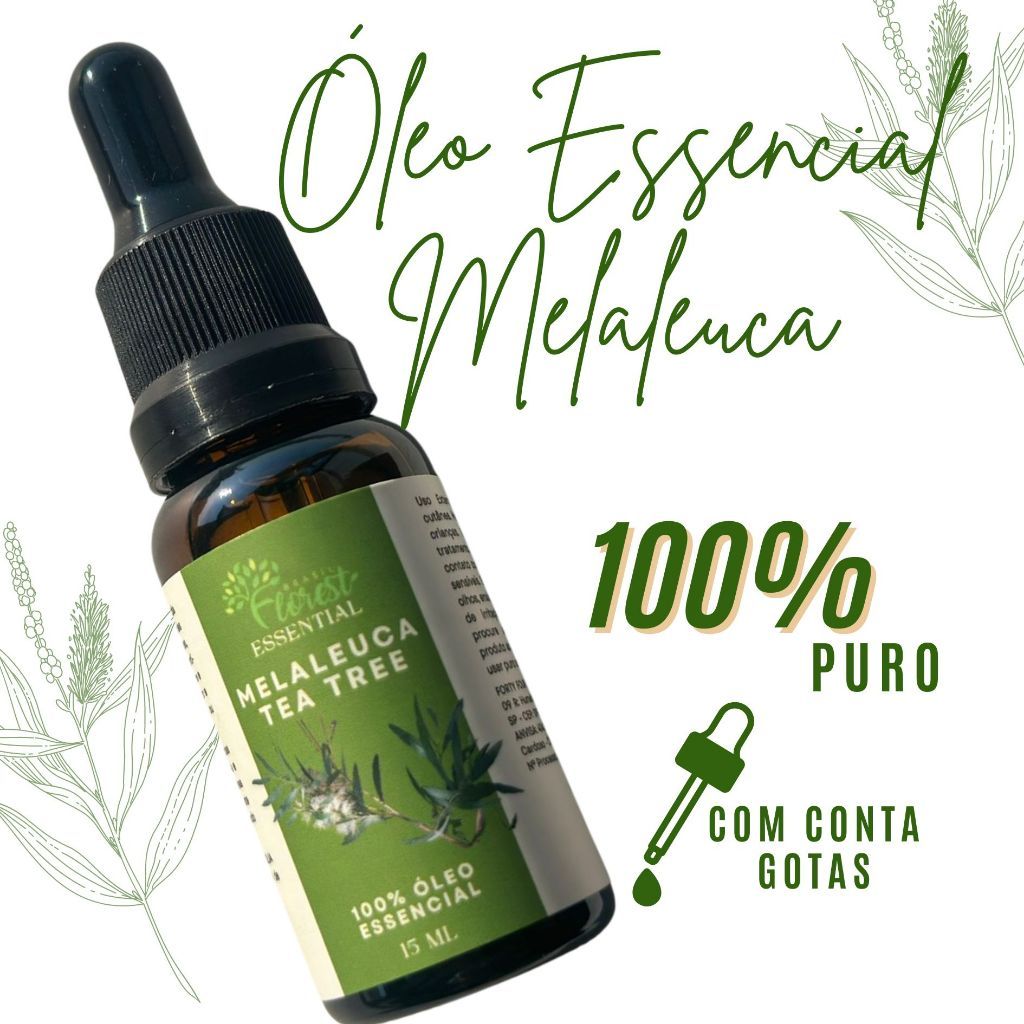 Óleo Essencial de Melaleuca com Conta-Gotas
