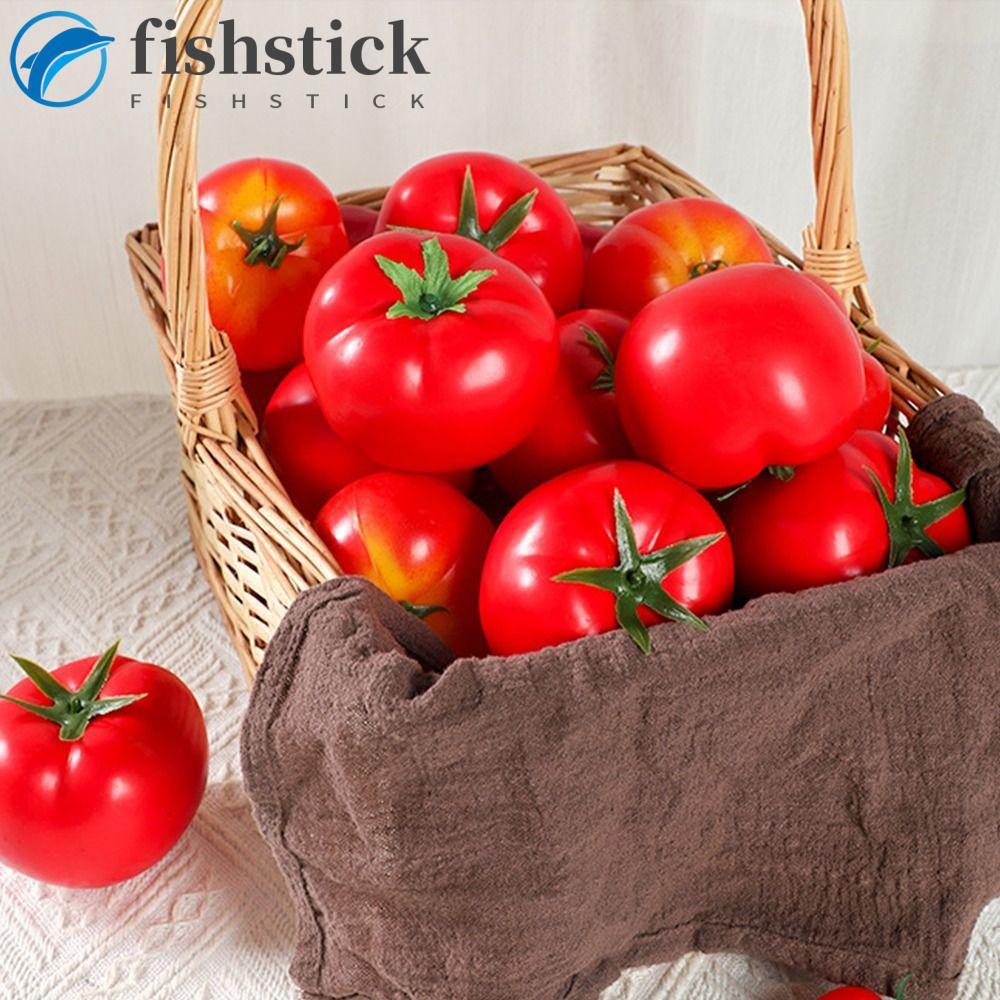 FISHSTICKA 5 Peças De Modelo De Tomate De Simulação , Mini Ornamento Artificial De Plástico , Artesanato
