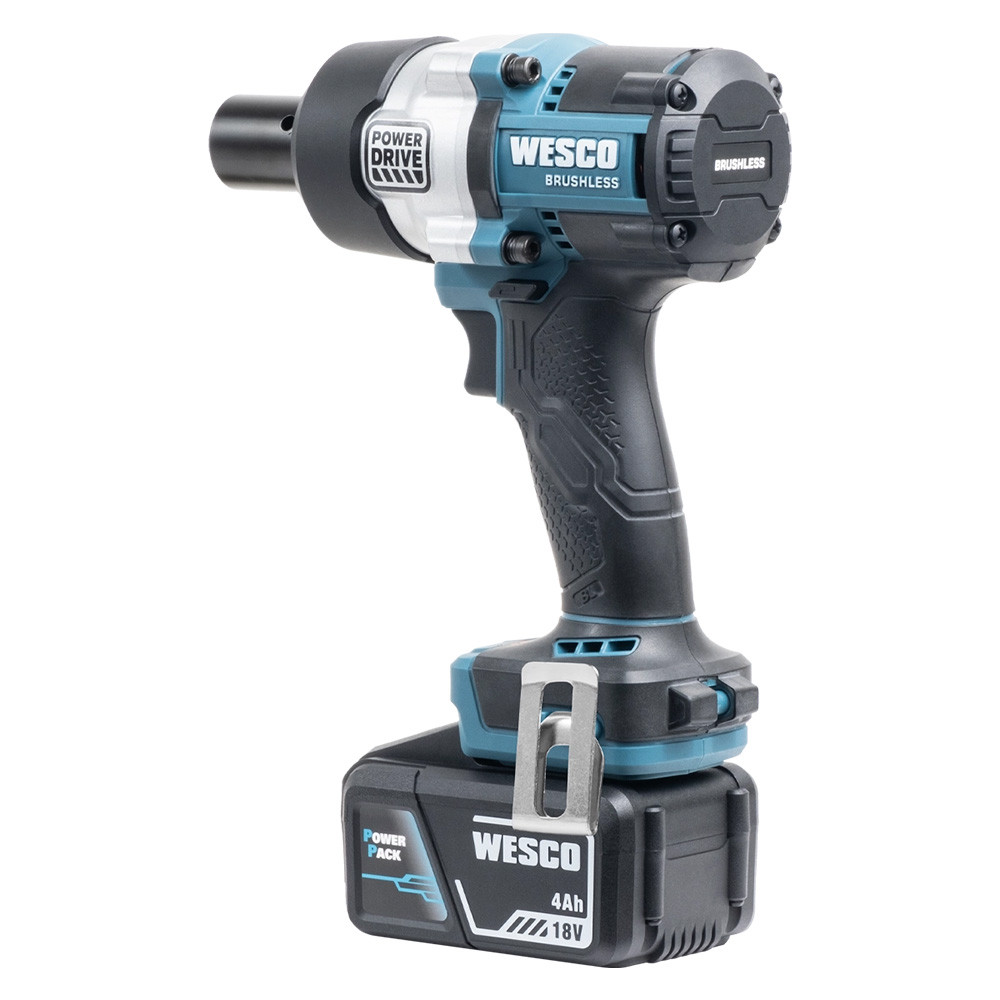 Chave de Impacto Profissional Wesco WS2392K2 Motor Brushless 700nm 1 Maleta 2 Bateria 18V 4Ah · foto 2