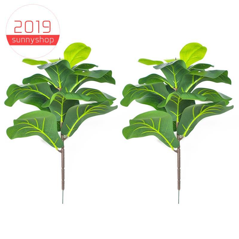 [Bestseller S] 2 Unidades De Folha De Violino Artificial , Árvore De Figo , Plantas Falsas De 19.6 Polegadas , Arbusto D