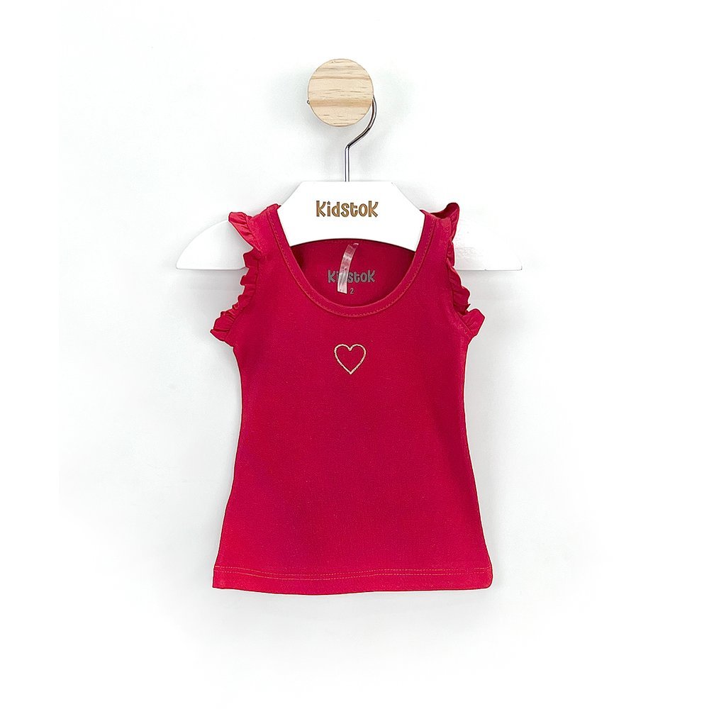 Blusa Menina Coração Metálico - Kidstok