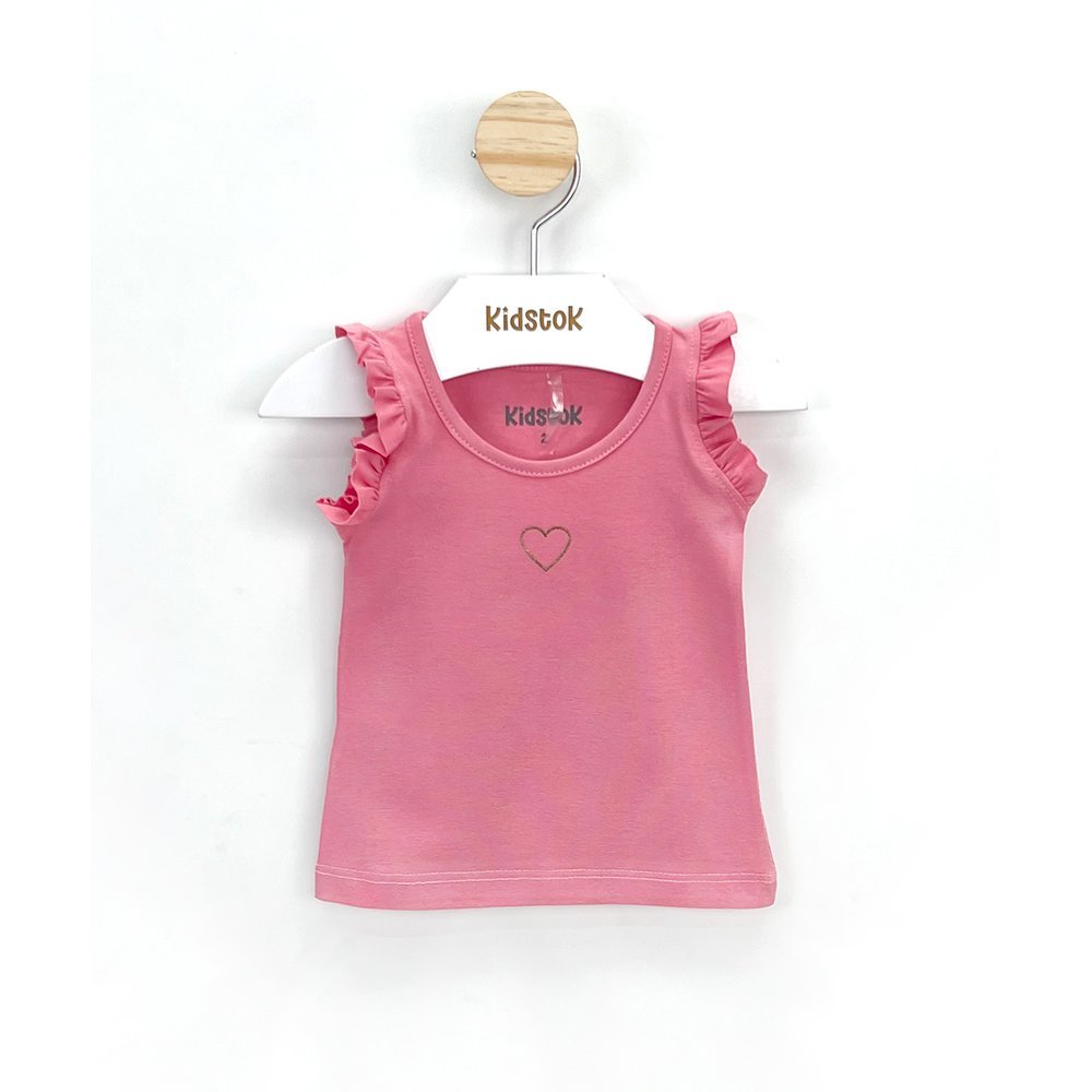 Blusa Menina Coração Metálico - Kidstok