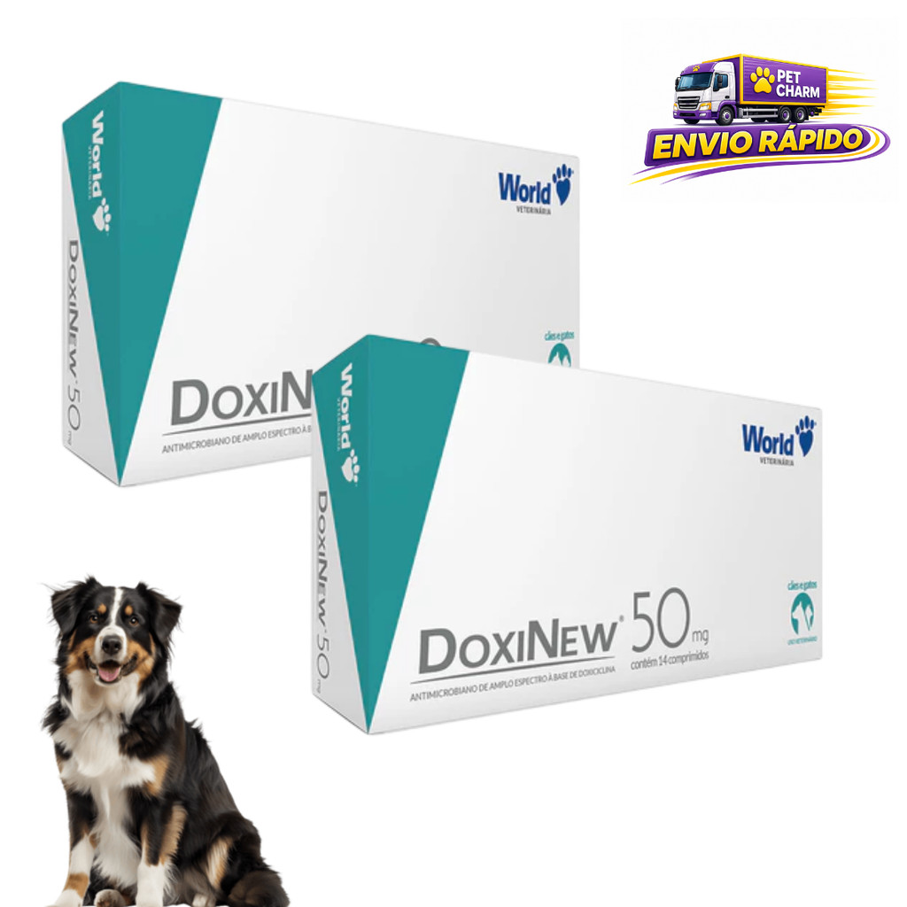 Kit 2 DoxiNew 50mg para Cães e Gatos – 14 Comprimido