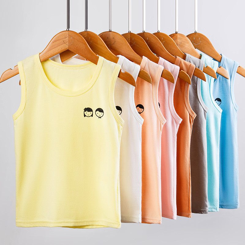 Crianças colete de algodão puro meninos verão meninas roupas roupa interior do bebê meninos meninas primavera outono Bot