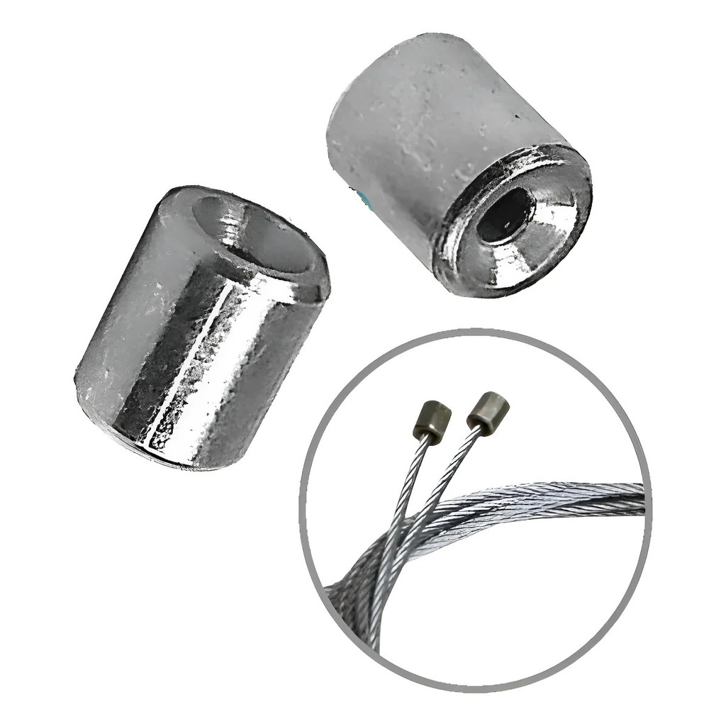 100 Chumbos Anilha Travar Cabo Máquina De Vidro Elétrico 4mm