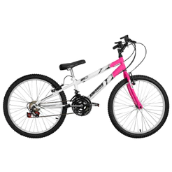 Bicicleta Aro 24 Ultra Bikes Rebaixada Bicolor 18 Marchas Masculina e Feminina Passeio