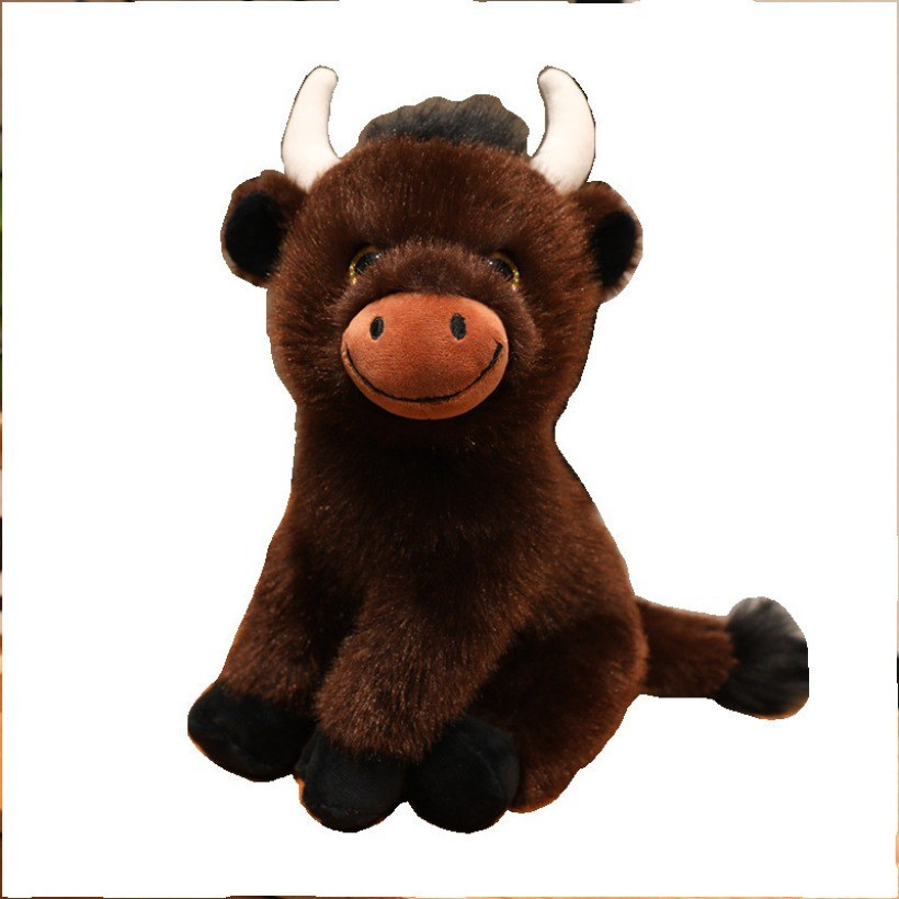 Super macio toque escocês Highland vaca respiração brinquedo de pelúcia vaca presente aniversário natal quarto bom parce