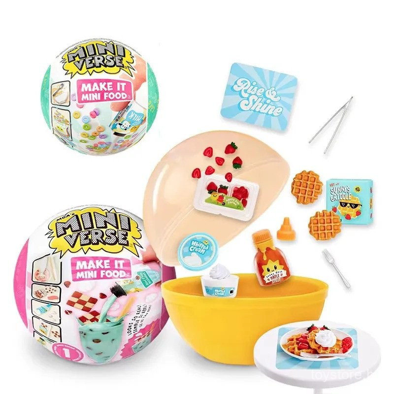 Nova série mini DIY: Crie seu próprio mini restaurante de comida - Série 1 - Conjunto de loja de sorvetes, mini conjunto