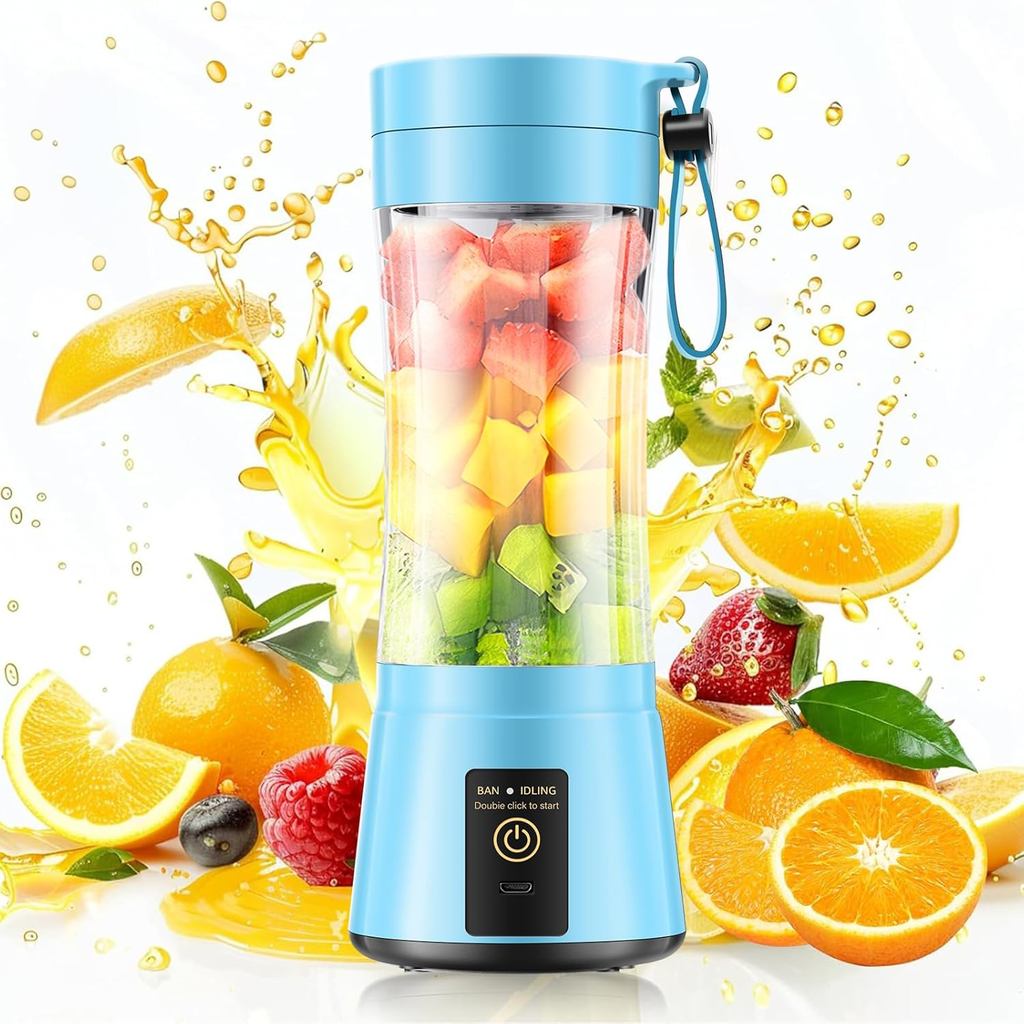 Liquidificador Portátil Sem Fio de Tamanho Pessoal - Liquidificador Livre de BPA para Fazer Smoothies e Shakes, 12 Oz de