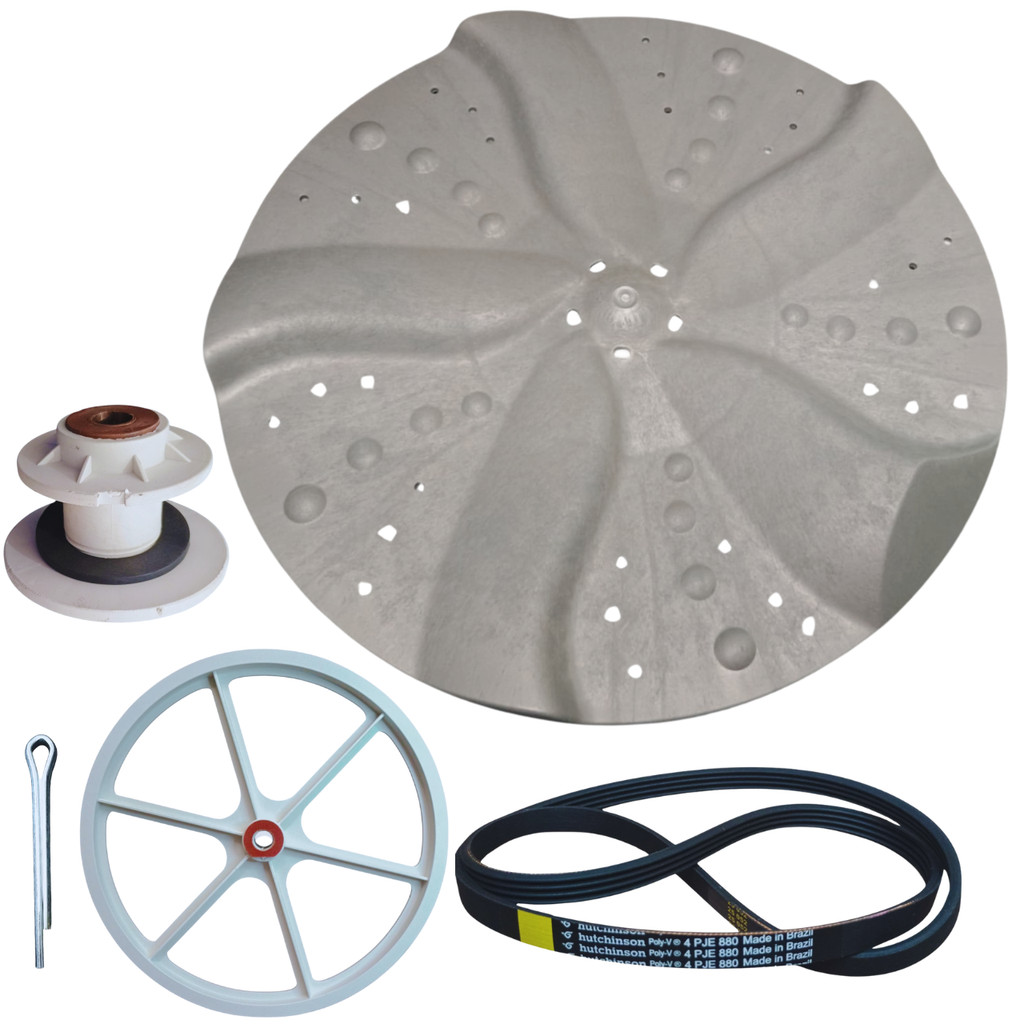 Agitador Batedor Compatível Tanquinho Colormaq Com Cubo Polia Correia 4Pje 880Lcb10Kg 12Kg Lcs8Kg